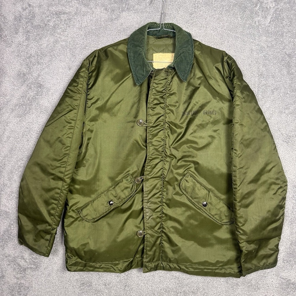 Jacket Extreme Cold Weather Impermeable Deck US Navy Sz M Vietnam SSBN 643 Alpha